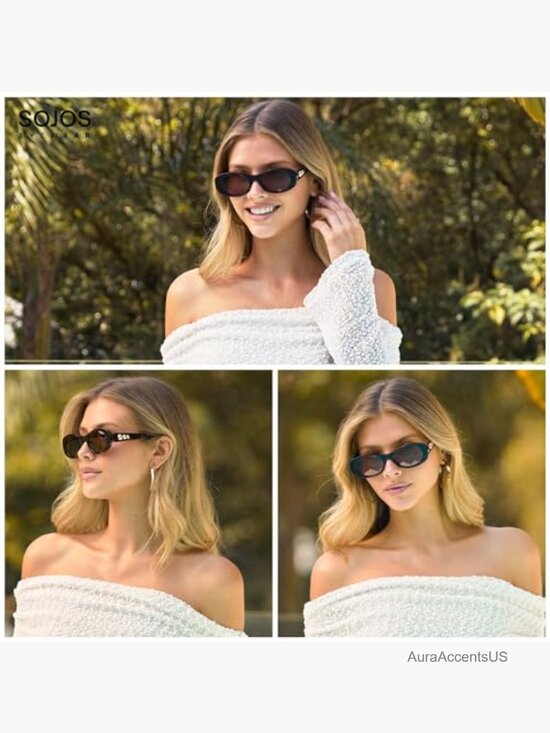 Oval Polarized Sunglasses UV400 Protective Women Men Acetate Frame